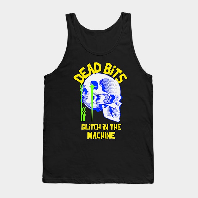 Gamer Skull Glitch Tank Top by Tip Top Tee's